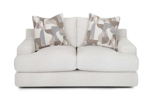 Casual Loveseat with Throw Pillows