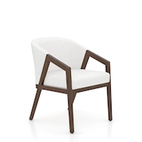 Contemporary Upholstered Chair with Curved Backrest