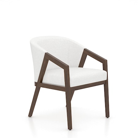 Contemporary Upholstered Chair with Curved Backrest