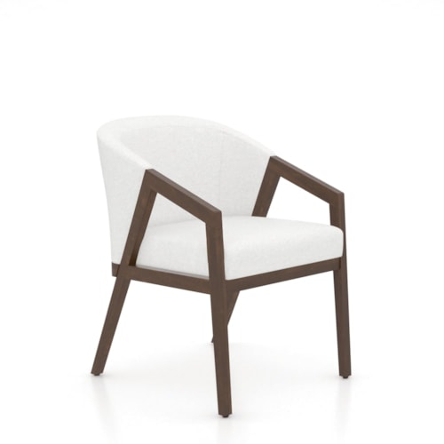 Contemporary Upholstered Chair with Curved Backrest