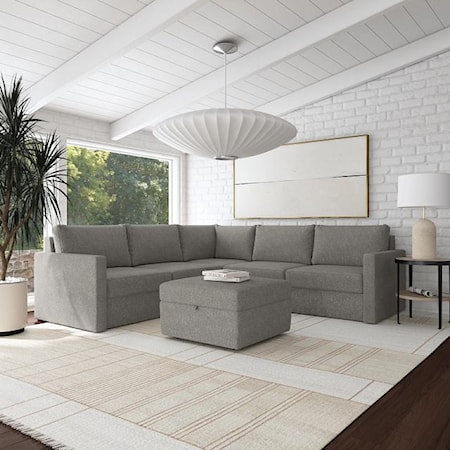 5-Seat Sectional Sofa and Ottoman