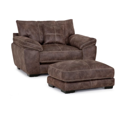 Chair and a half & Ottoman Set