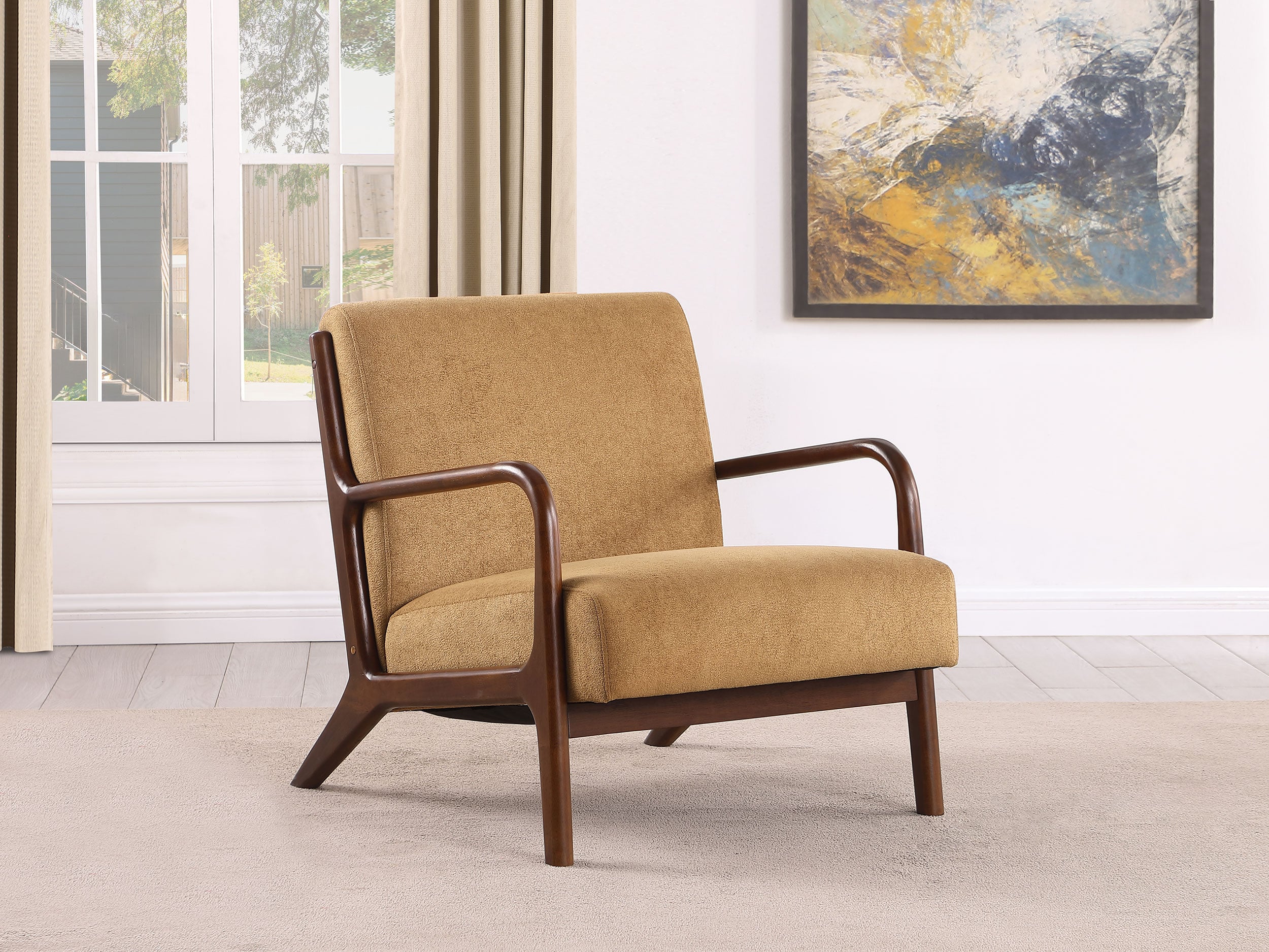 Foster Wood Frame Accent Chair