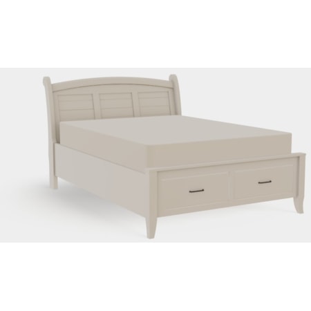 Queen Arched Footboard Storage Bed