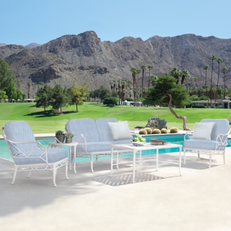 4-pc. Cushioned Aluminum Conversation Set