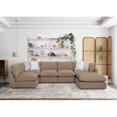 6-Piece Sectional Sofa with Ottoman