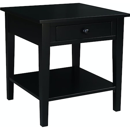 Contemporary End Table with Drawer