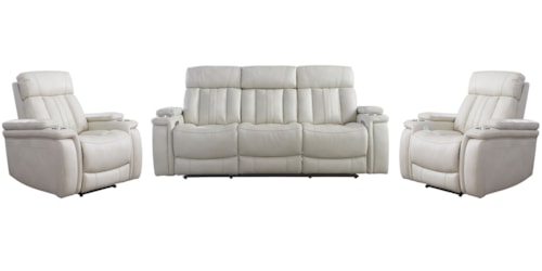 Casual Power Reclining Sofa and Two Recliners Set