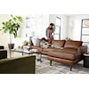 Best Home Furnishings Trafton Leather Chaise Sofa w/ USB Port & Wood Feet