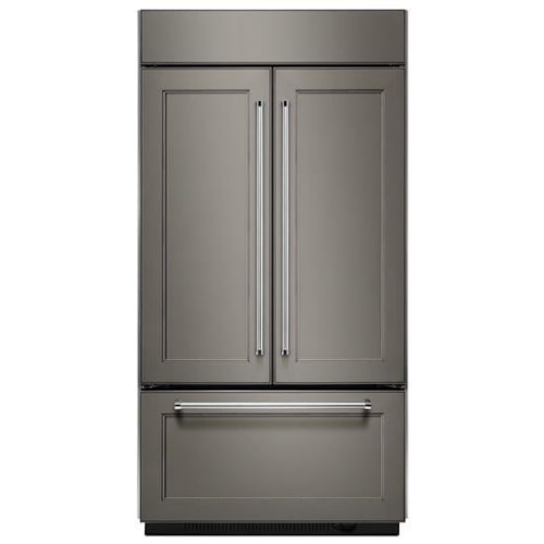 KitchenAid 24.2 Cu. Ft. 42" Width Built-In Panel Ready French Door Refrigerator With Platinum Interior Design