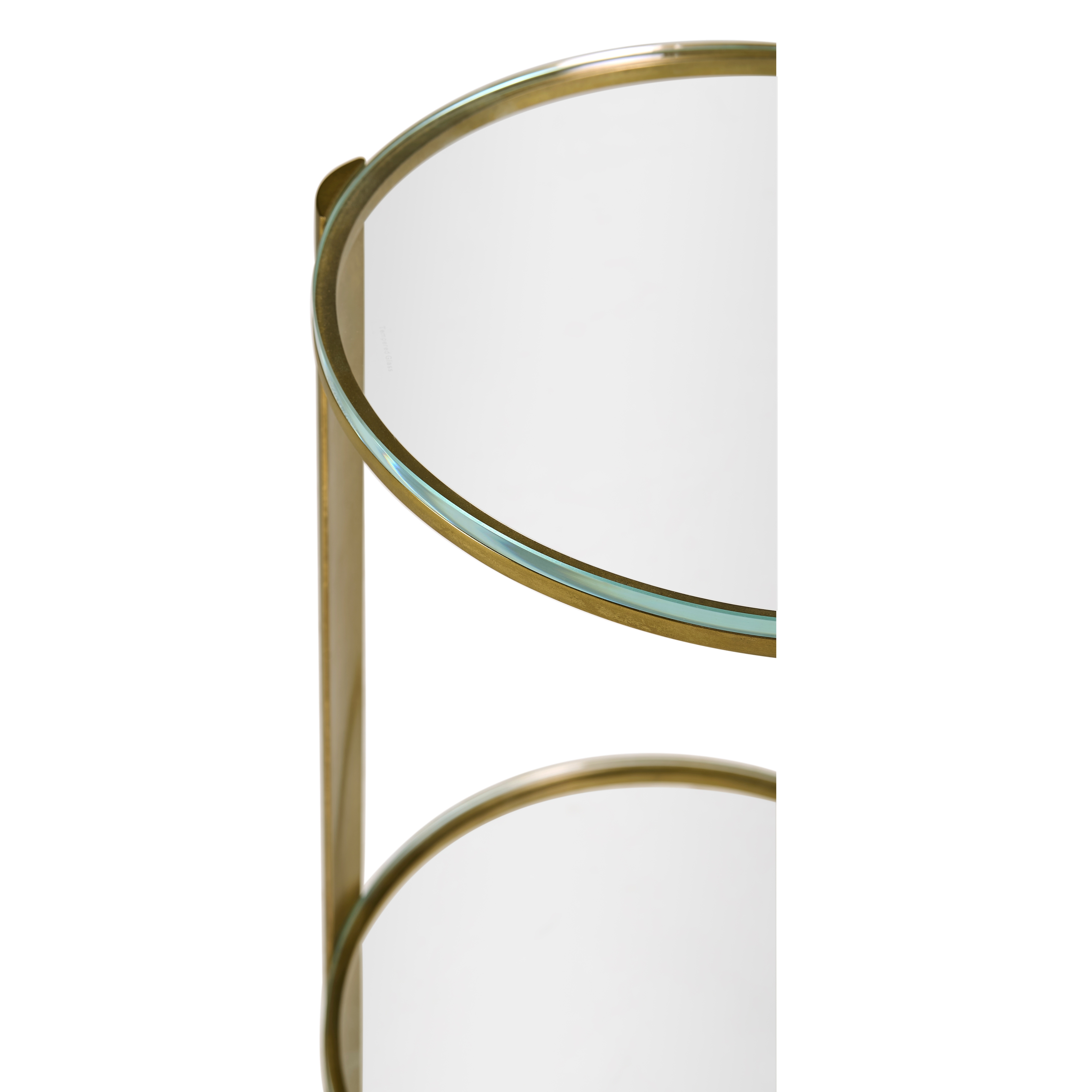 Jonathan Charles JC Modern Cosmo Antique Brass Drinks Table