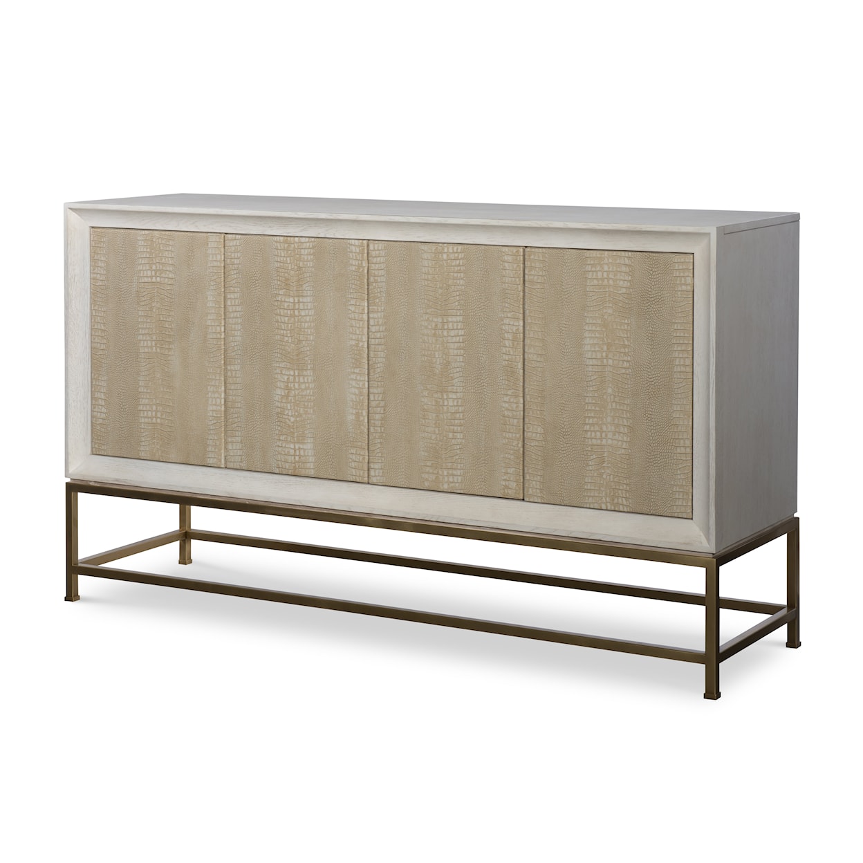 Century Details Case Details Leather Front Tall Credenza