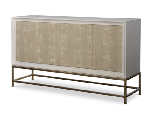 Contemporary 4-Door Tall Credenza