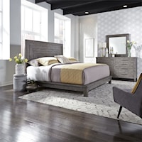 Contemporary 3-Piece King Platform Bedroom Group