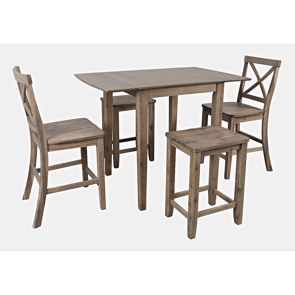 Jofran Eastern Tides 5 Piece Counter Table and Stool Set