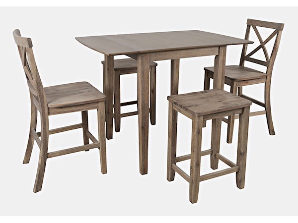 5 Piece Counter Table and Stool Set