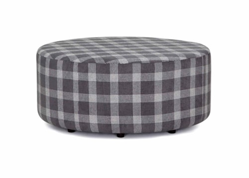 Contemporary Round Cocktail Ottoman
