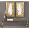Uttermost Alternative Wall Decor White Feathers (Set of 2)
