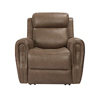 Transitional Power Recliner with Power Headrest