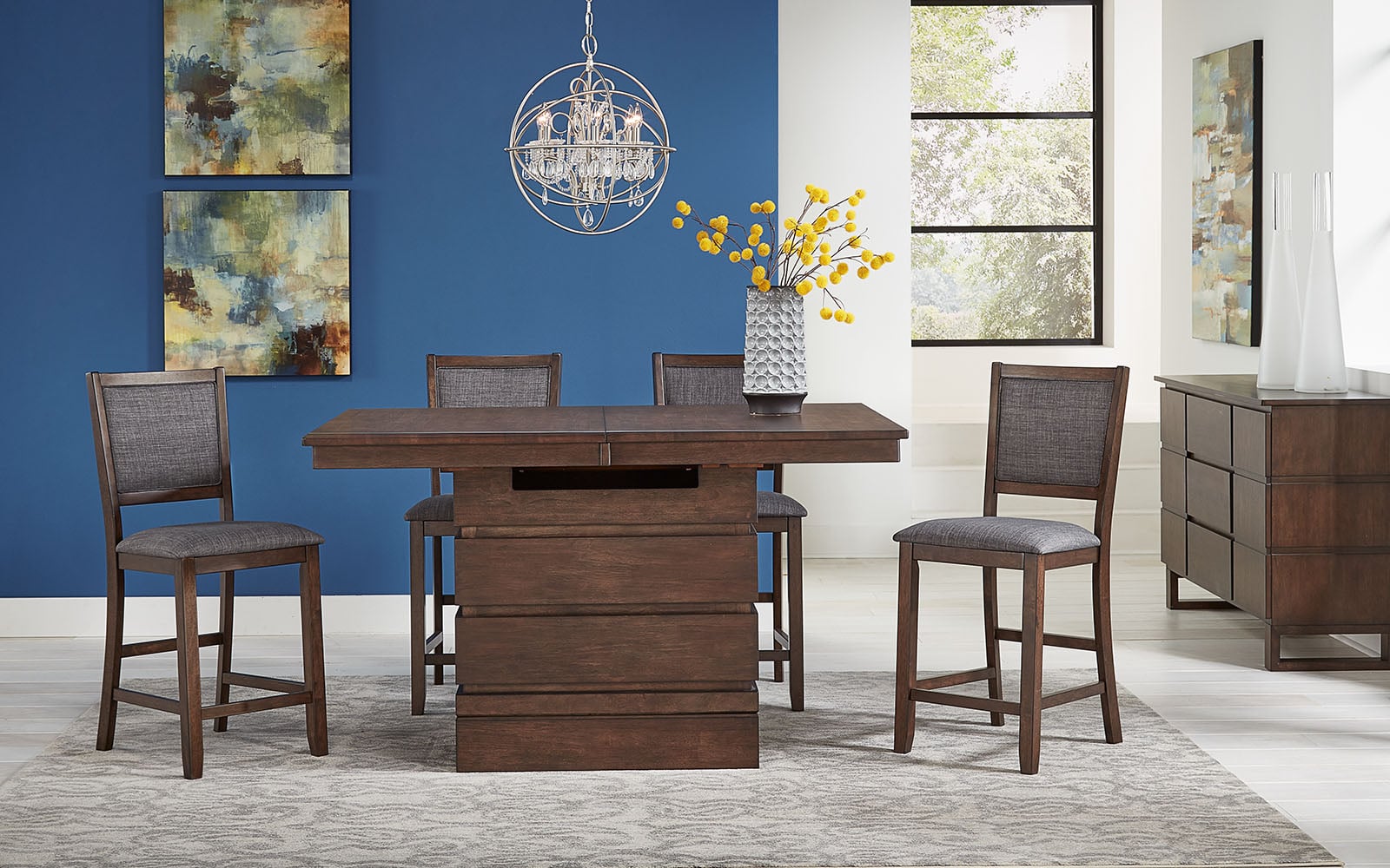 AAmerica Chesney Adjustable Dining Table