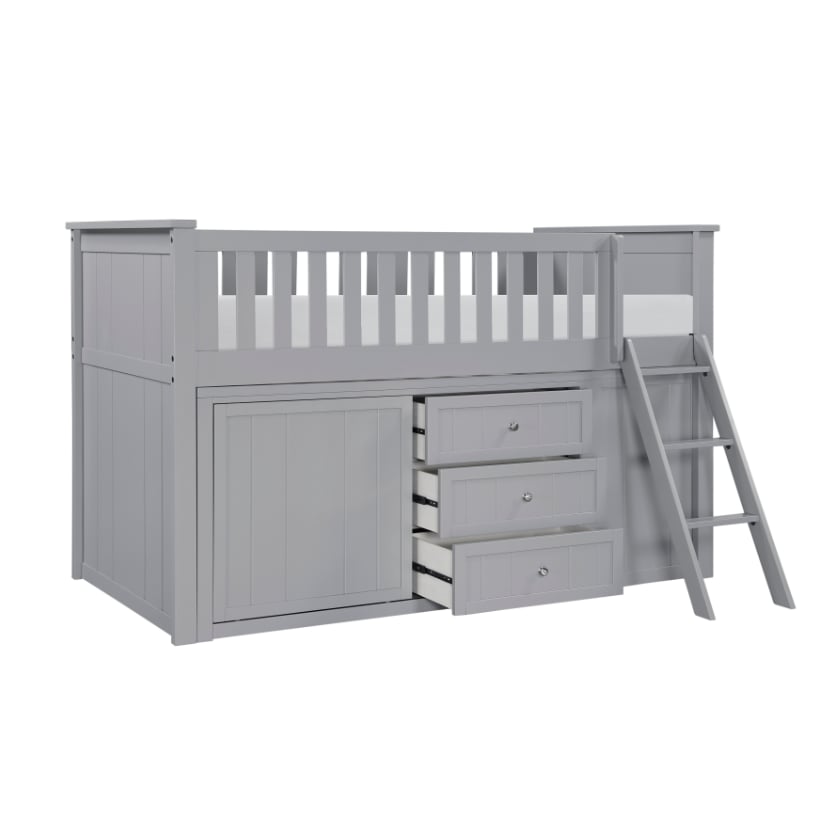 Homelegance Orion Low Loft Bunk Bed with Storage