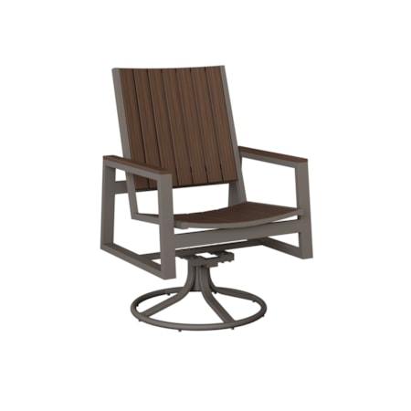 Vida Poly Swivel Rocker Dining Chair
