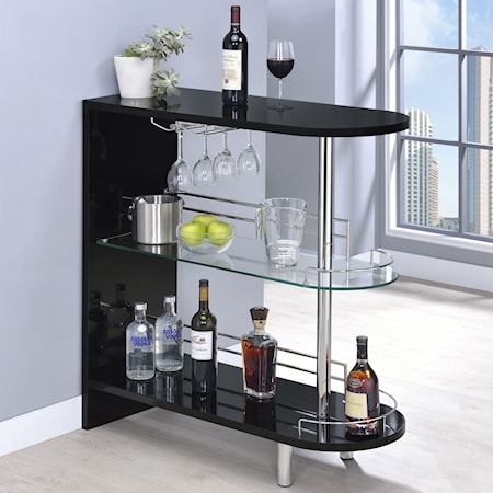 Adolfo 2-Tier Home Bar Table