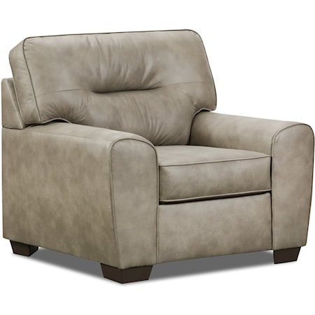 Contemporary Accent Chair with Tapered Legs