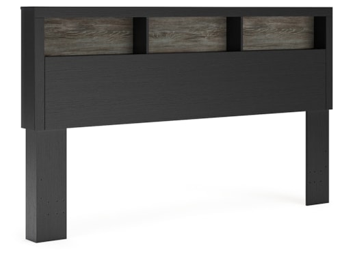 Lighted King Bookcase Headboard