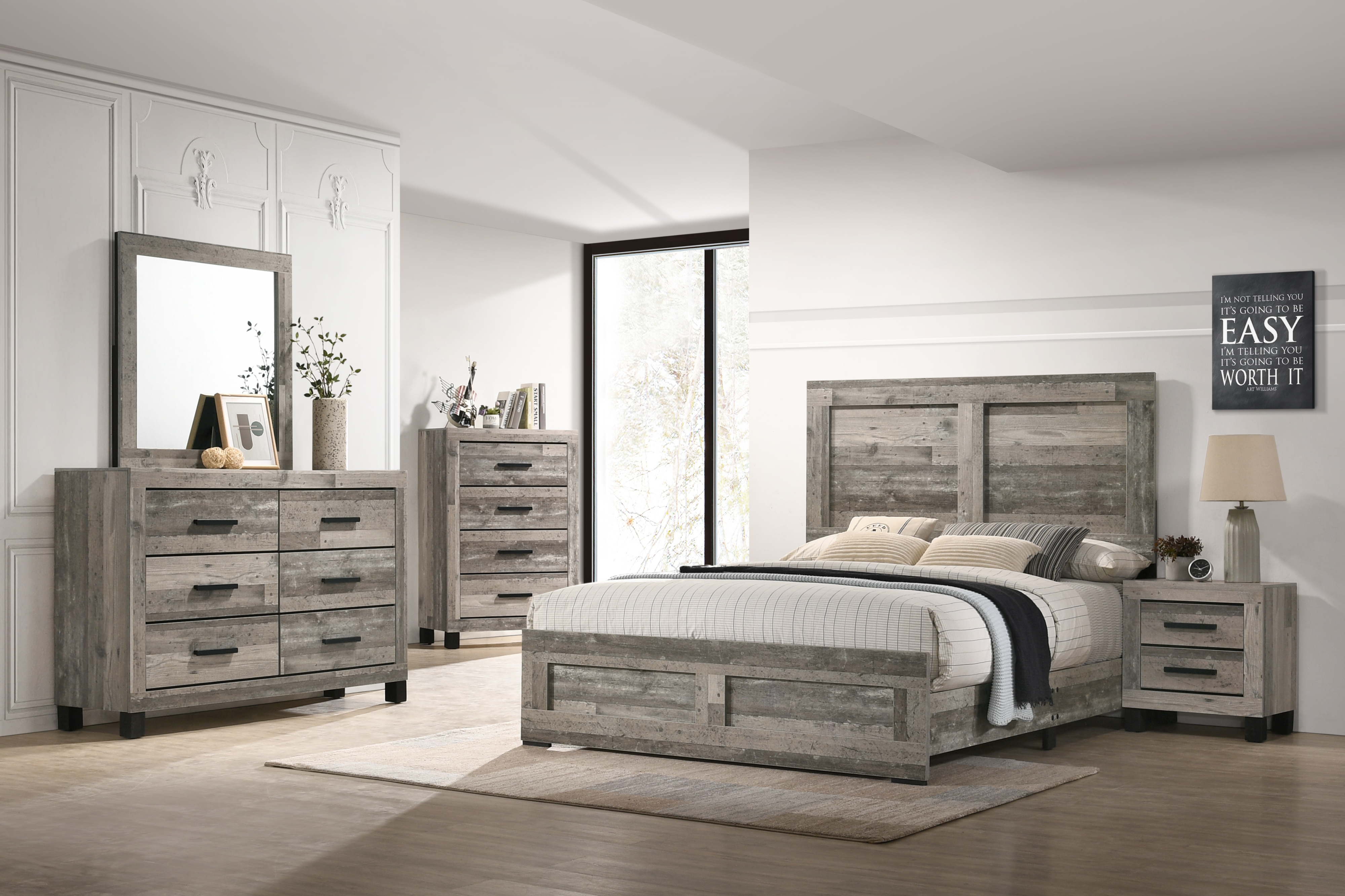 Natural 17651 NATURAL GREY KING BED | | 7 Day Furniture