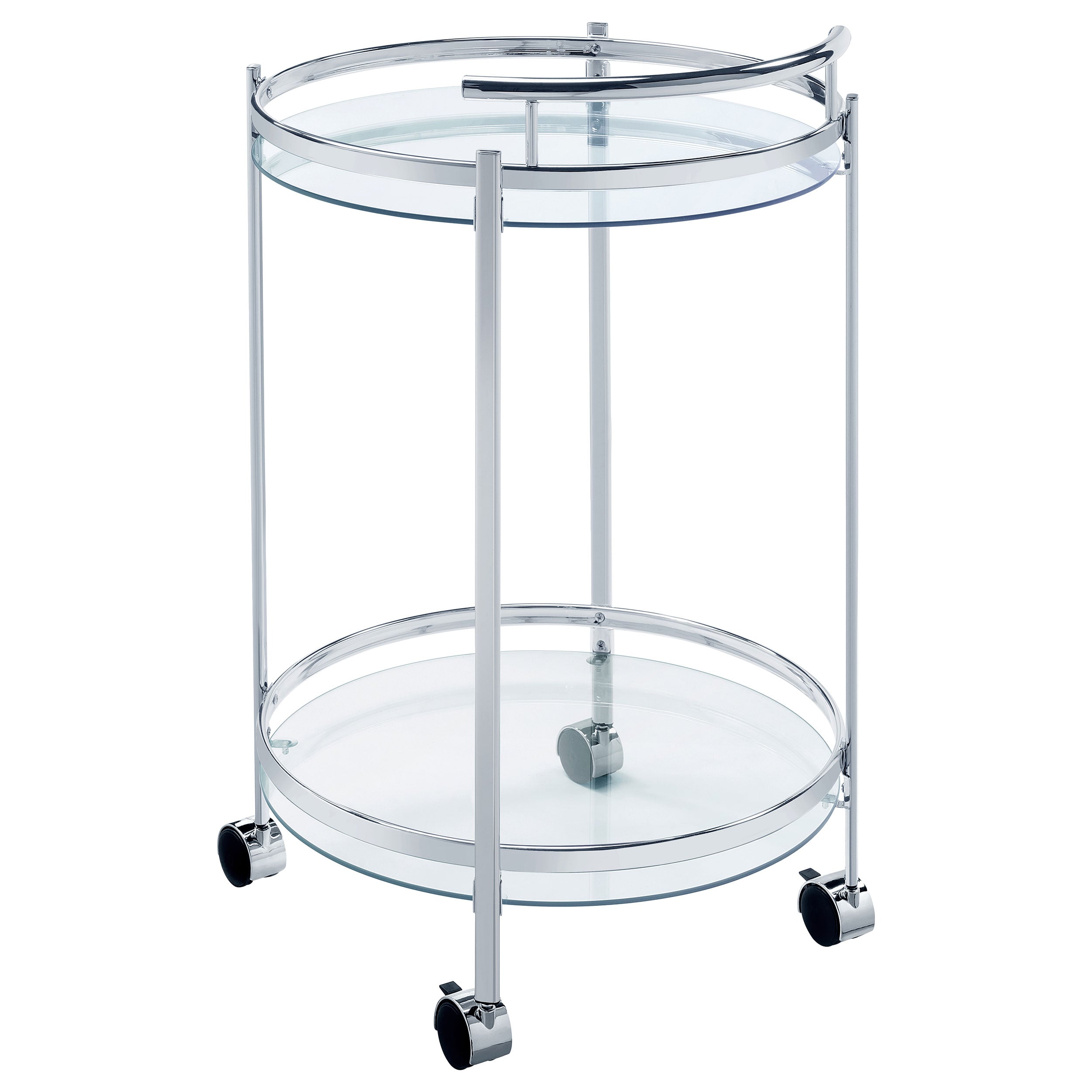 Coaster Chrissy Chrissy Glass Shelf Bar Cart