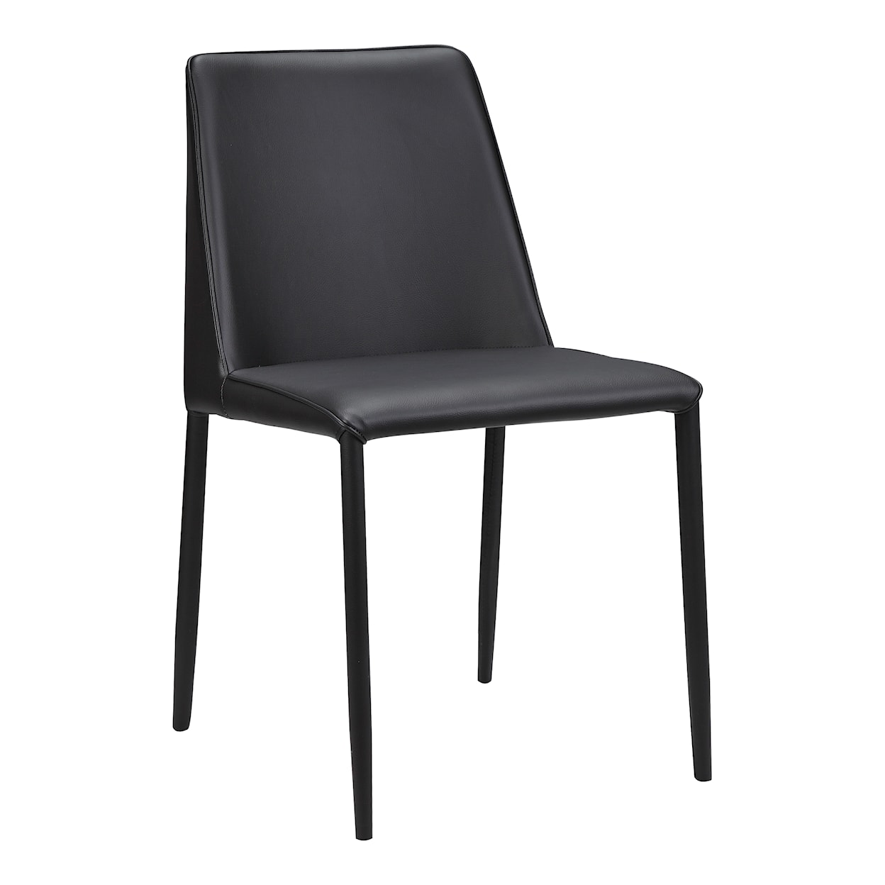 Moe's Home Collection Nora Black Vegan Leather Dining Chair