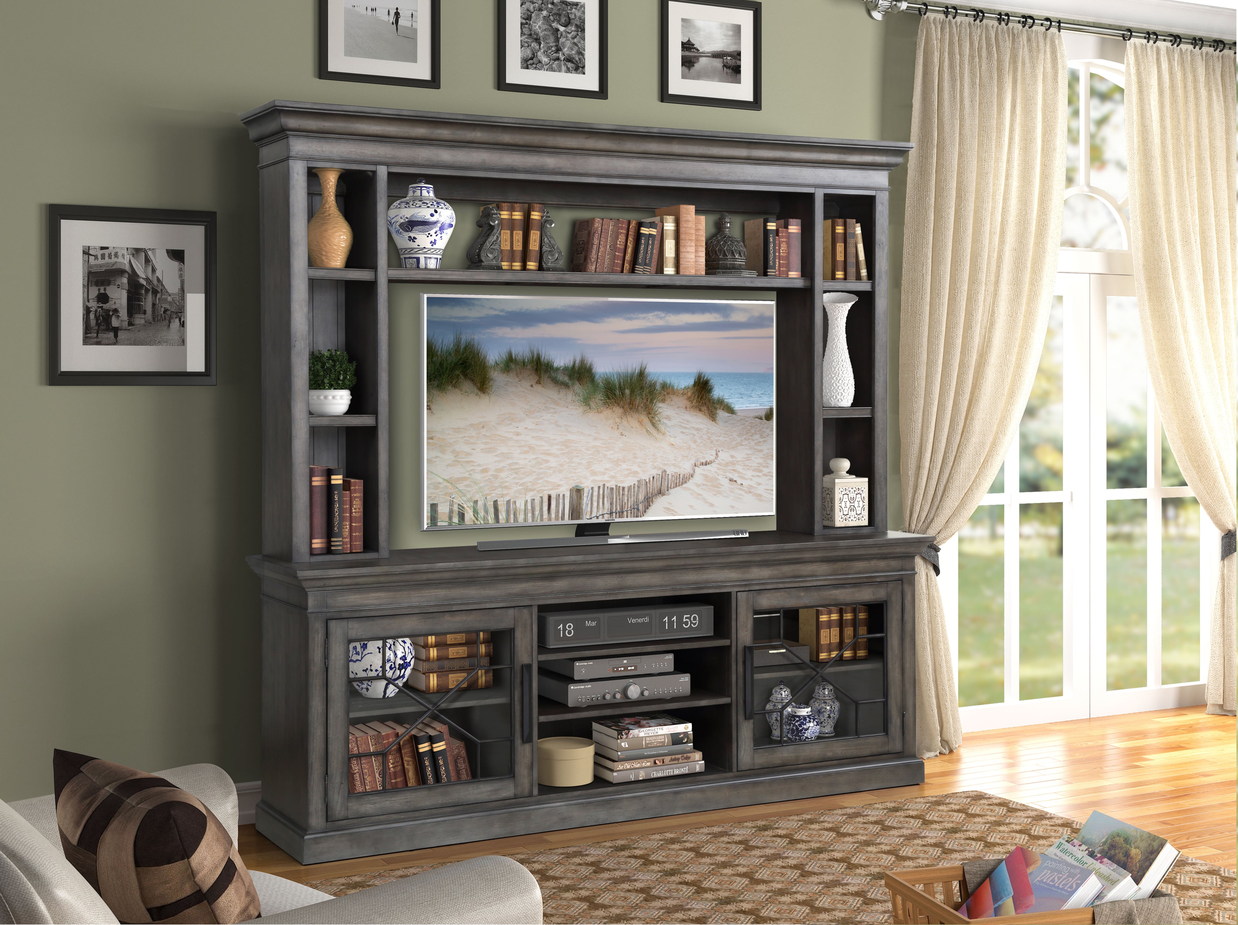TV Console with Hutch