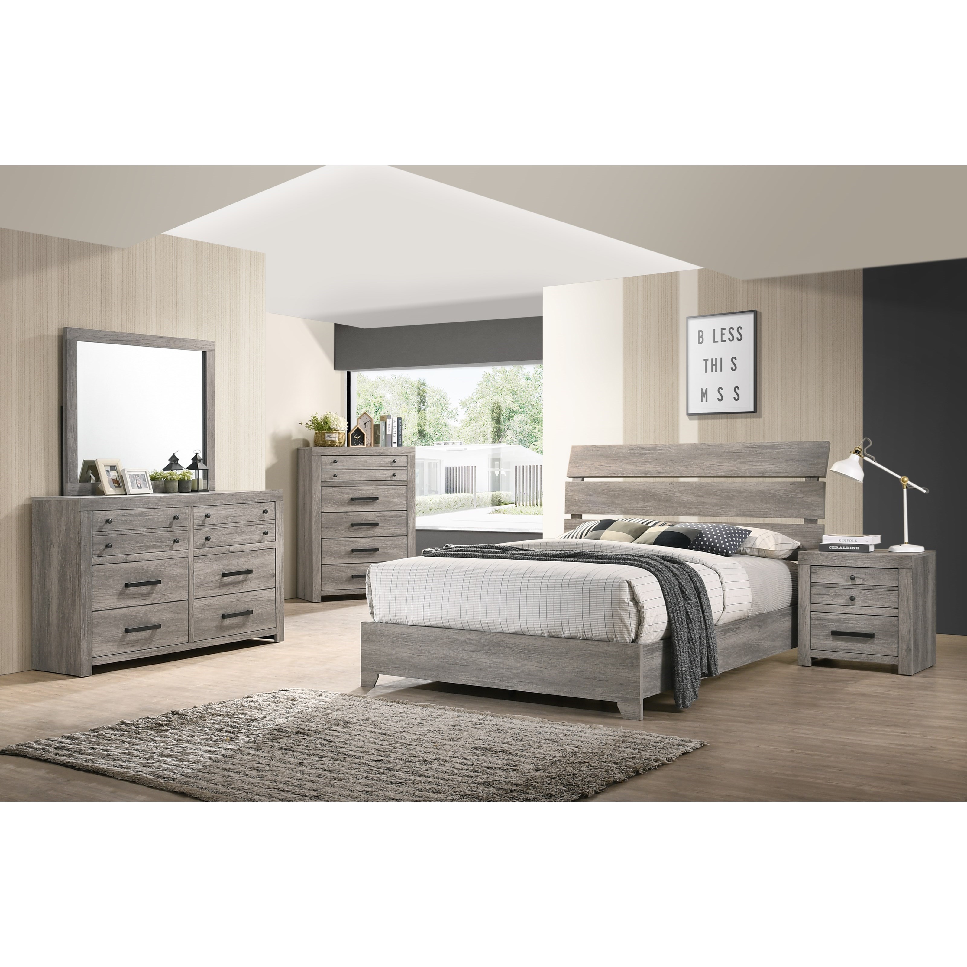 Crown Mark Tundra King Platform Bed