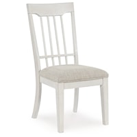 Farmhouse Dining Chair with Upholstered Seat