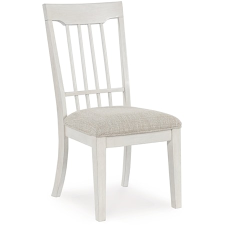 Farmhouse Dining Chair with Upholstered Seat