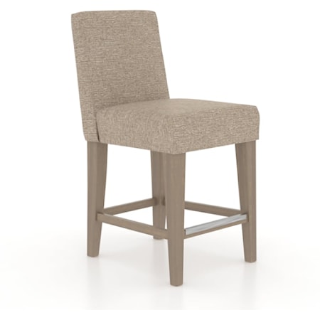 Upholstered fixed stool