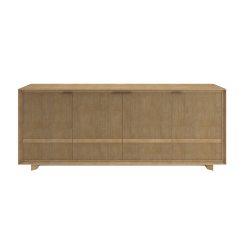 Contemporary Entertainment Console with Hidden Interior Drawer