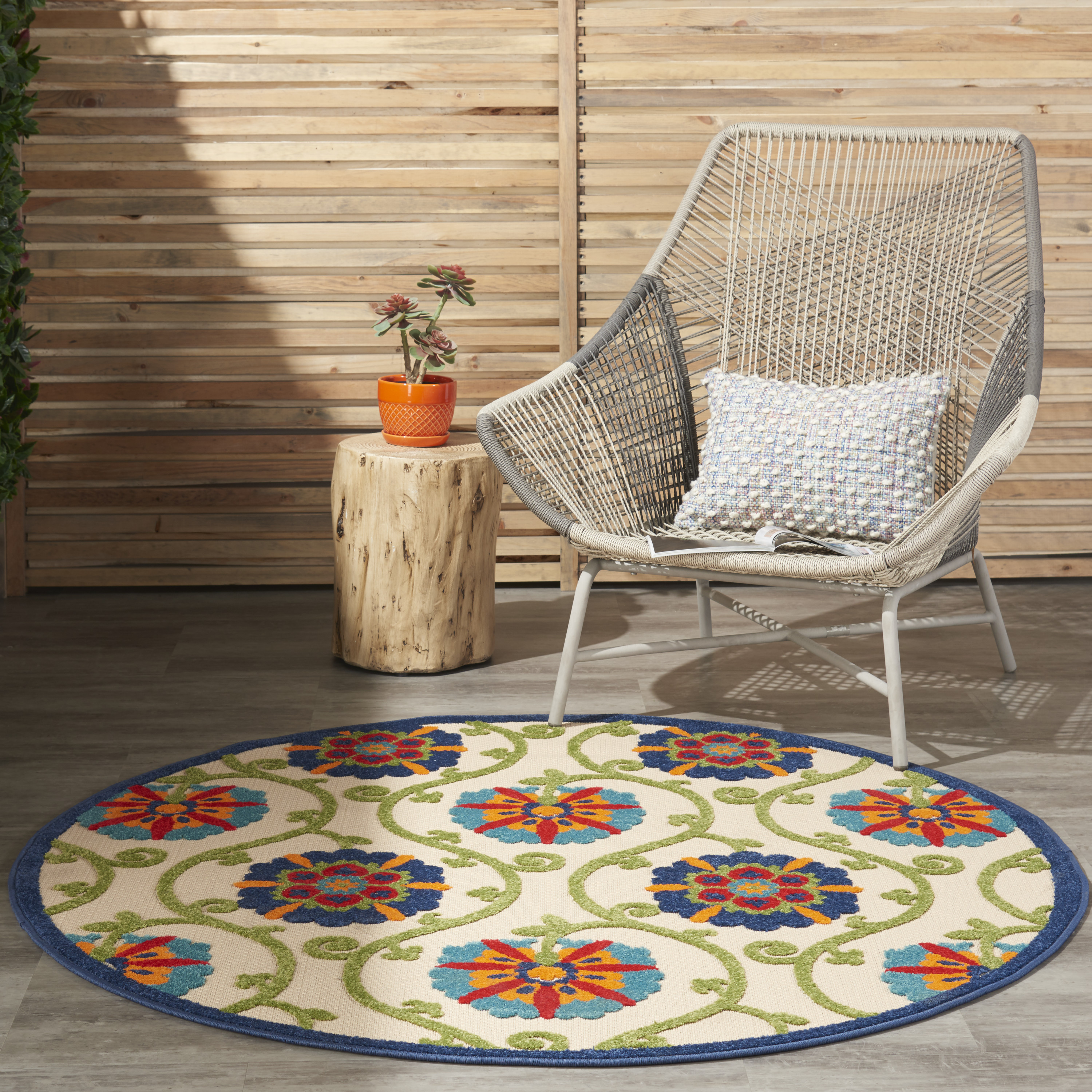 Nourison Aloha 5'3" Round  Rug