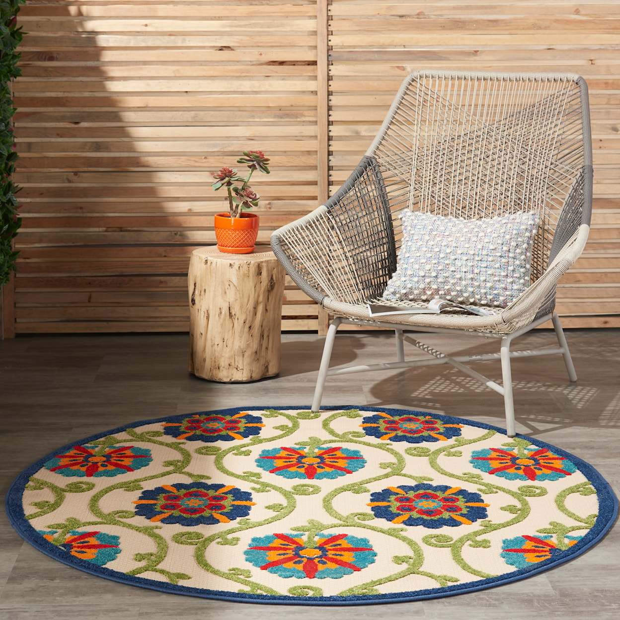 Nourison Aloha 5'3" Round  Rug