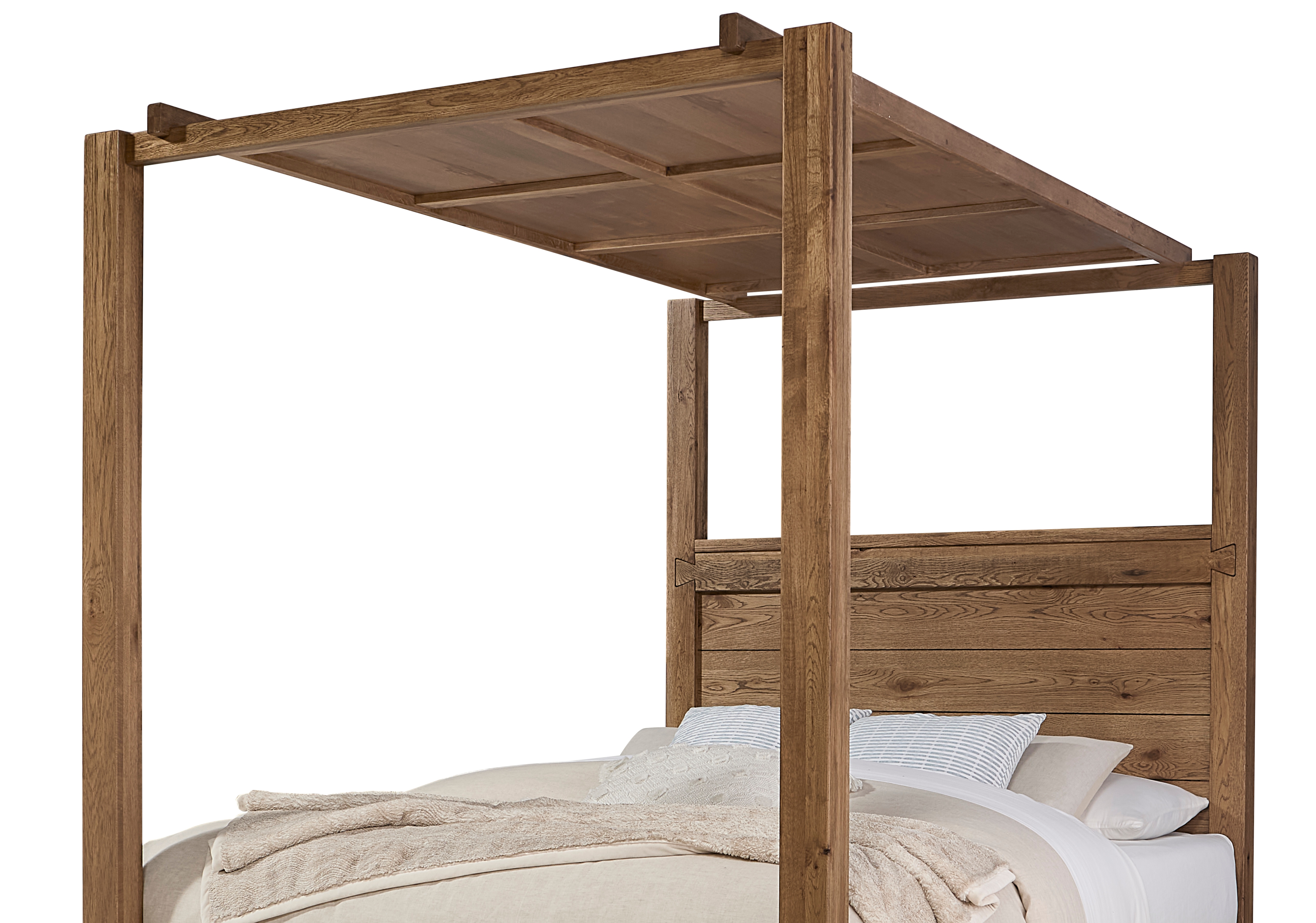 Vaughan-Bassett Dovetail King Canopy Bed