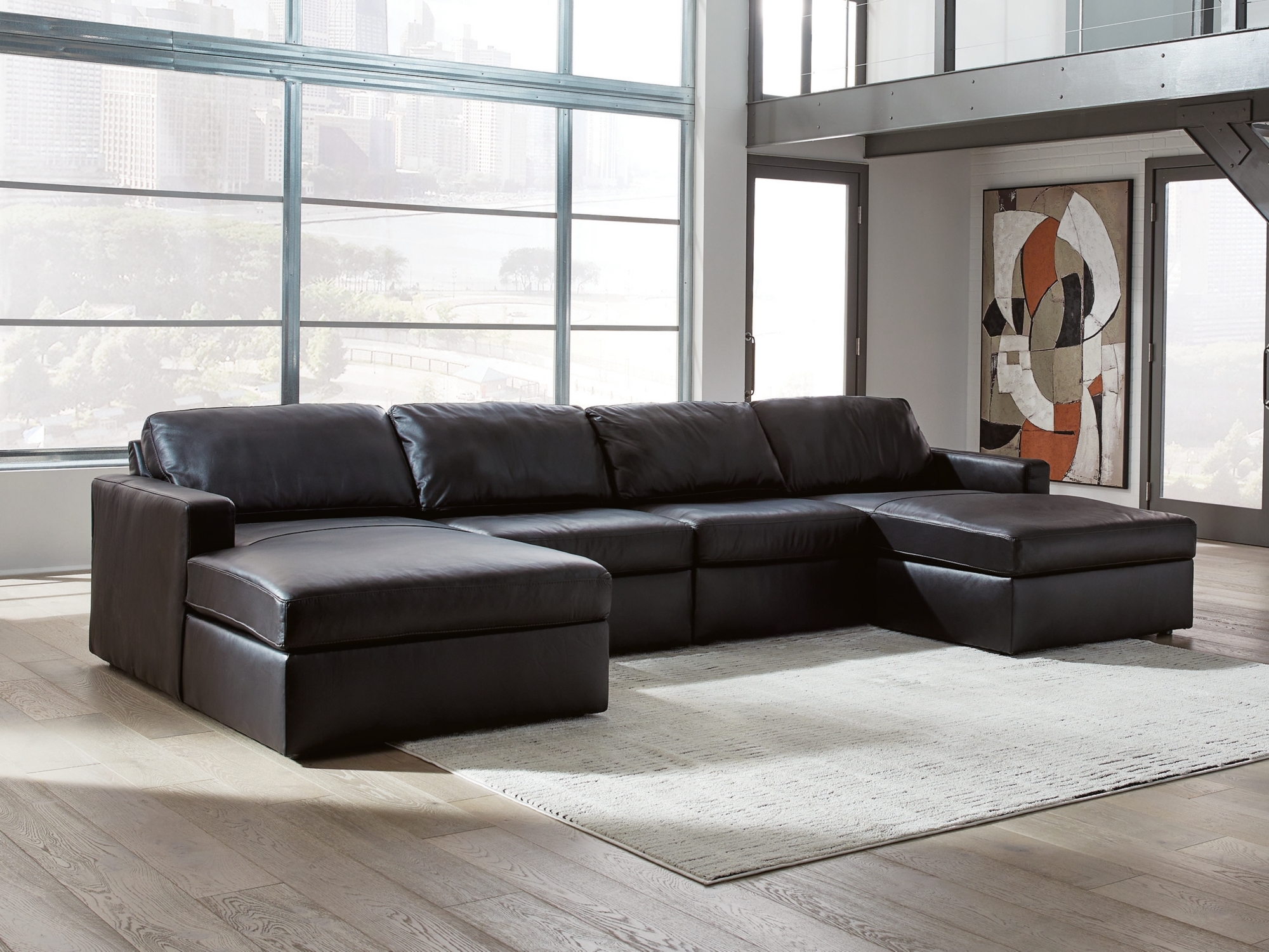 4-Piece Double Chaise Sectional