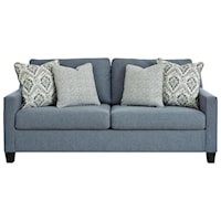 Contemporary Sofa in Blue Fabric