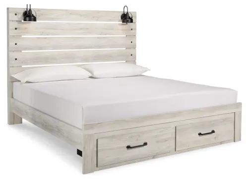 King Panel Storage Bed