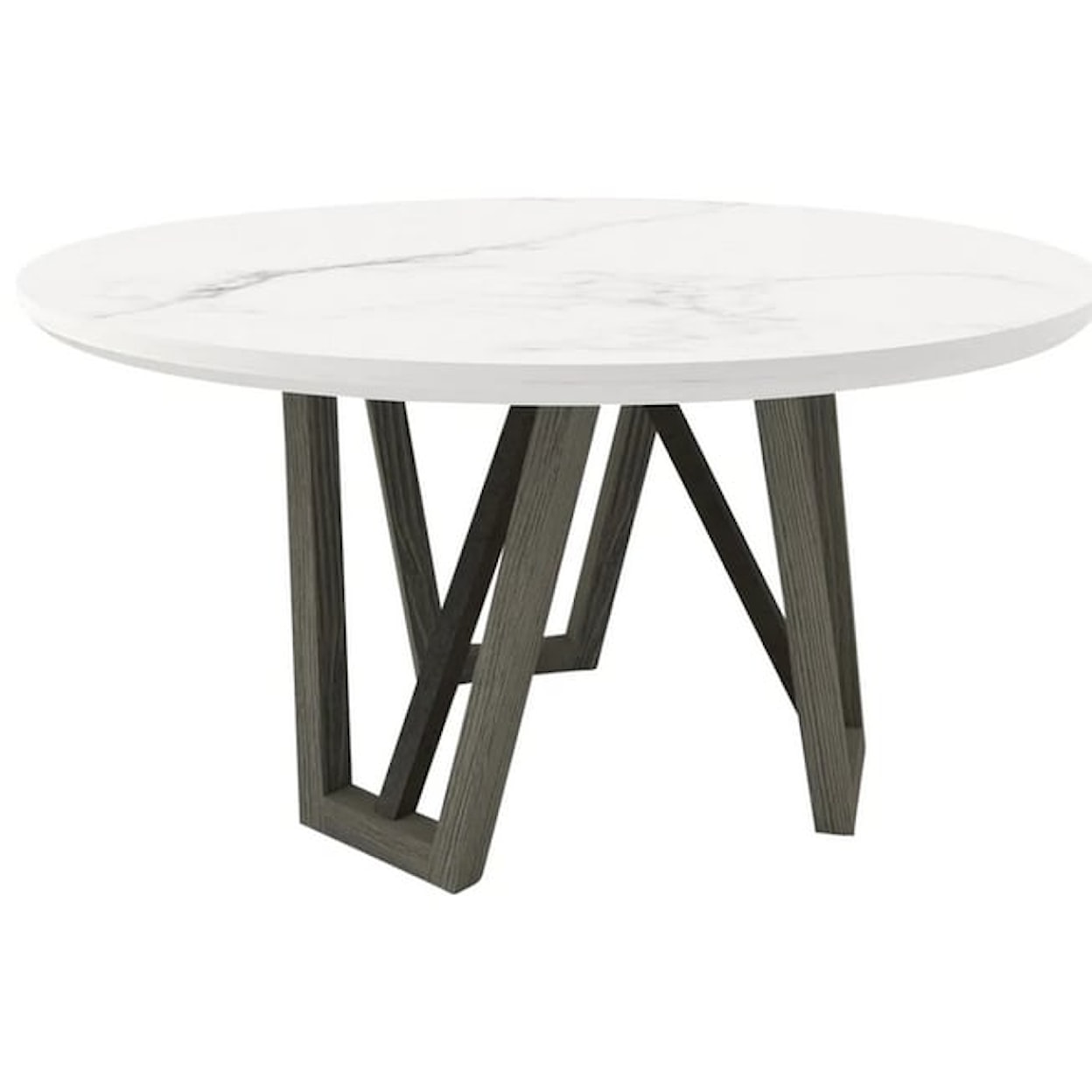 Paramount Furniture Pure Modern  Round 54-Inch Dining Table with Wood Base