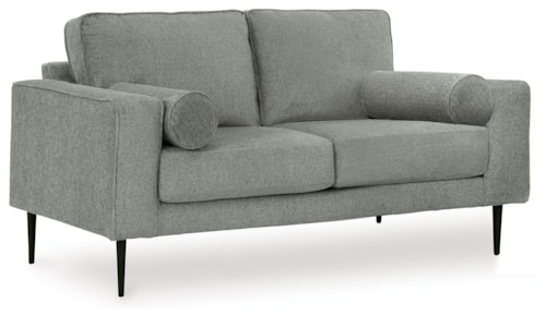 Contemporary Loveseat with Metal Legs