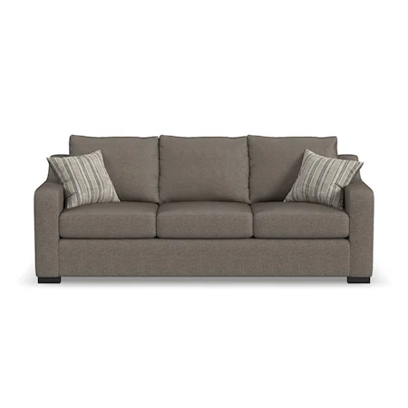 Casual Sofa with Sloped Arms