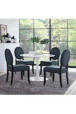 Modway Button Contemporary Upholstered Dining Side Chair with Button Tufting