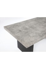 Crown Mark SEBASTIAN Contemporary Rectangular Dining Table with Stone Top