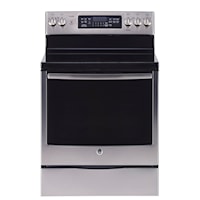 Profile 30" Freestanding Self-Cleaning Electric Range with Convection Stainless Steel - PCB905YPFS